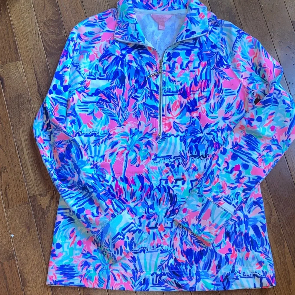 Lily Pulitzer xs zip up pink blue green